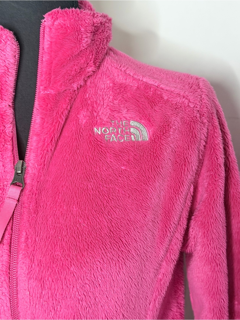 The North Face Kids Hot Pink Plush Full-Zip Jacket